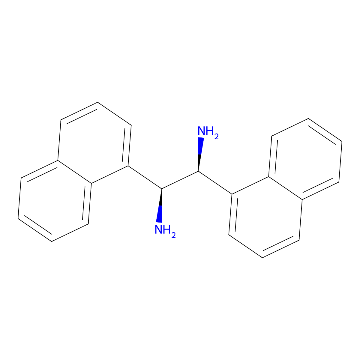 (1S,2S)-1,2-Di(naphthalen-1-yl)ethane-1,2-diamine molecular structure, CAS 677723-26-1