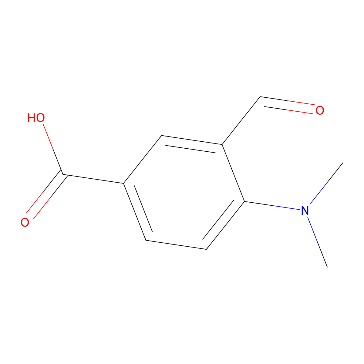 4-(Dimethylamino)-3-formylbenzoic acid molecular structure, CAS 677725-98-3