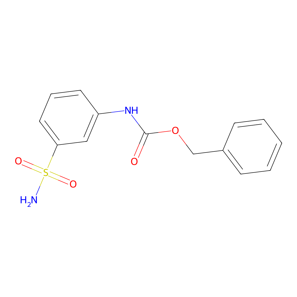 benzyl N-(3-sulfamoylphenyl)carbamate molecular structure, CAS 677727-35-4