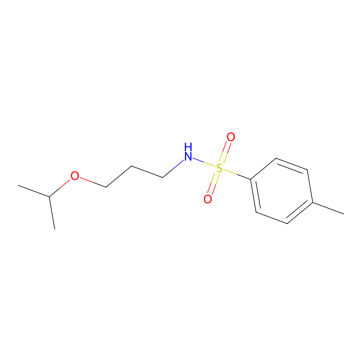 4-methyl-N-(3-propan-2-yloxypropyl)benzenesulfonamide molecular structure, CAS 677730-19-7