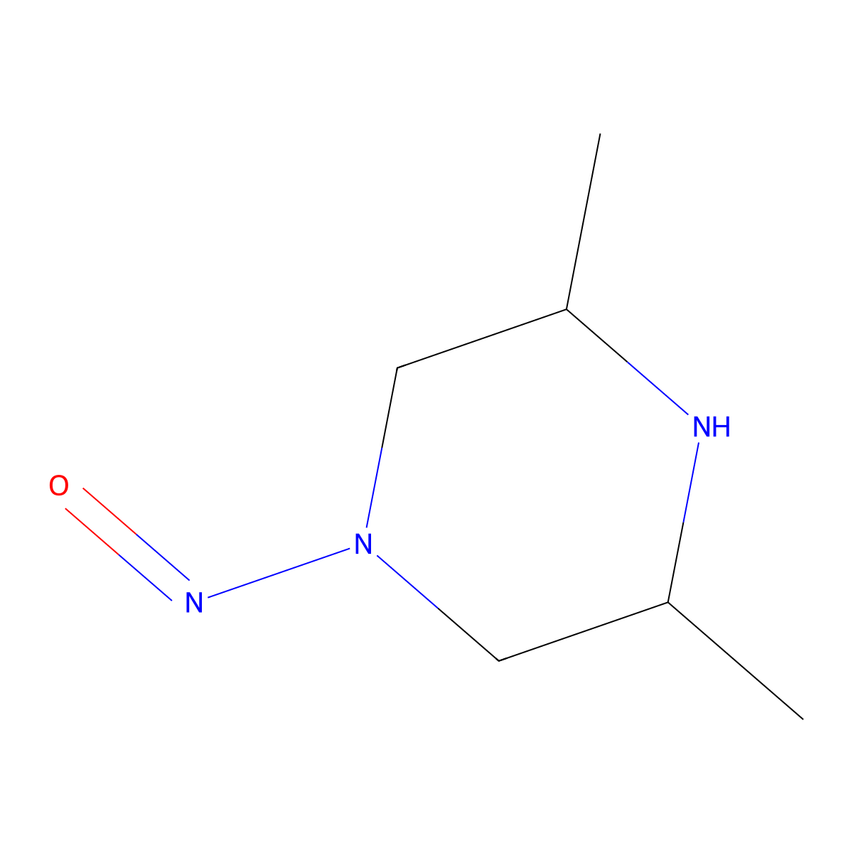 1-Nitroso-3,5-dimethylpiperazine molecular structure, CAS 67774-31-6
