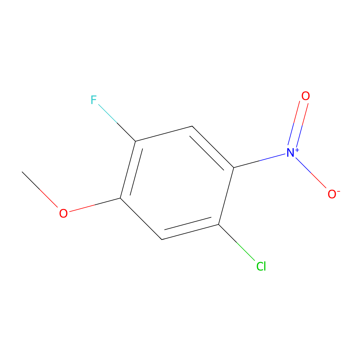1-Chloro-4-fluoro-5-methoxy-2-nitrobenzene molecular structure, CAS 677741-97-8