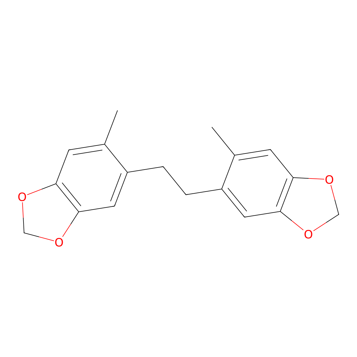 5-Methyl-6-[2-(6-methyl-1,3-benzodioxol-5-yl)ethyl]-1,3-benzodioxole molecular structure, CAS 677749-60-9