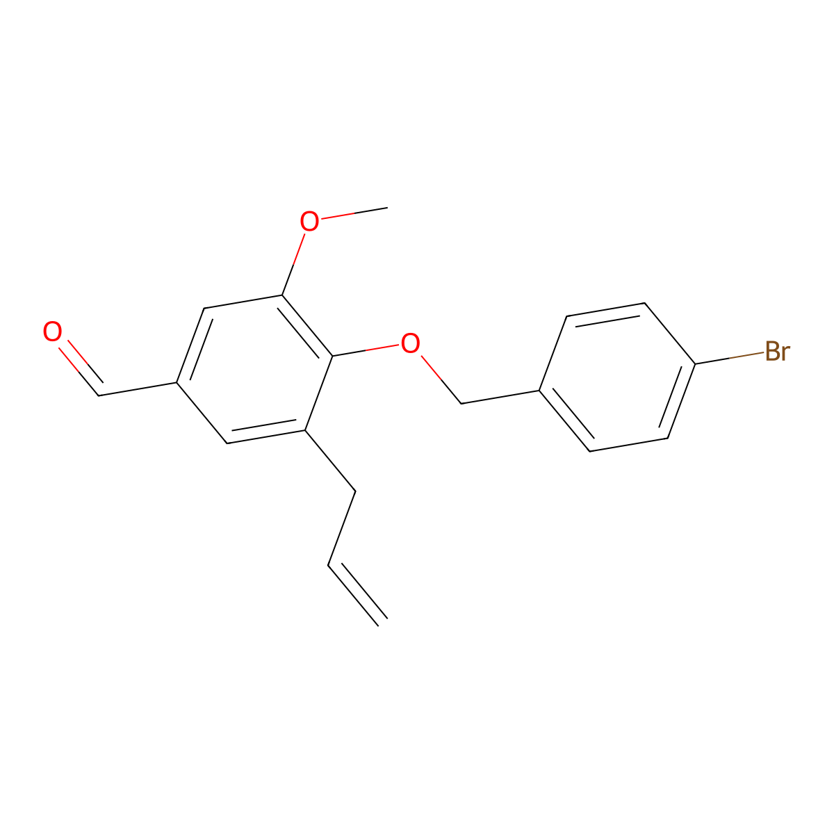 4-[(4-Bromobenzyl)oxy]-3-methoxy-5-(prop-2-en-1-yl)benzaldehyde molecular structure, CAS 677759-52-3