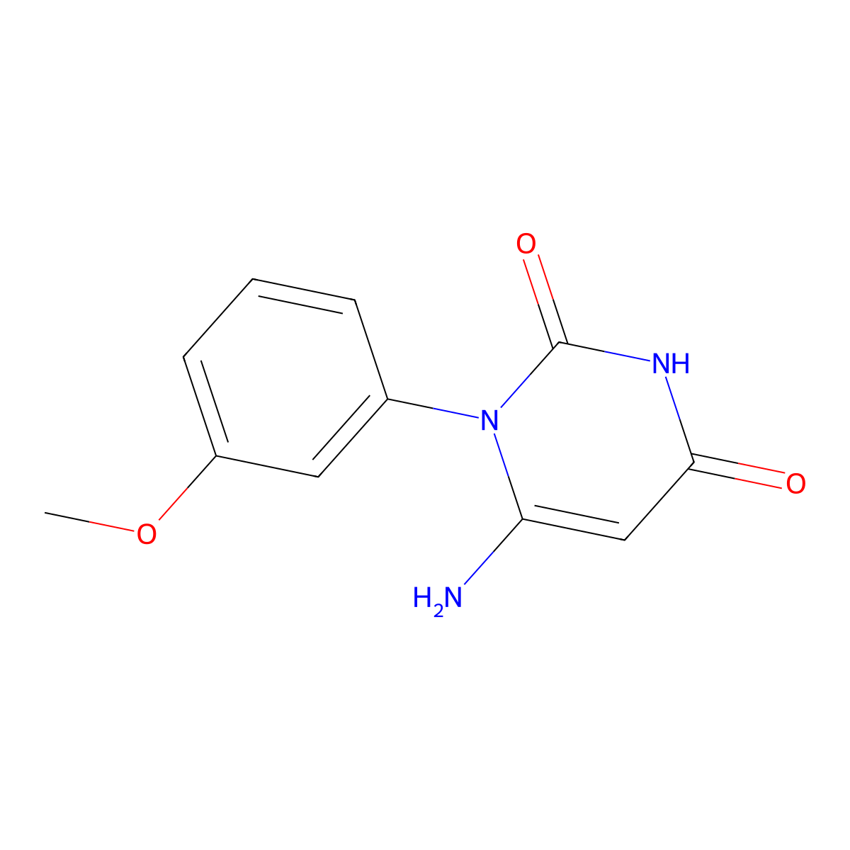 6-amino-1-(3-methoxyphenyl)pyrimidine-2,4(1H,3H)-dione molecular structure, CAS 677760-13-3