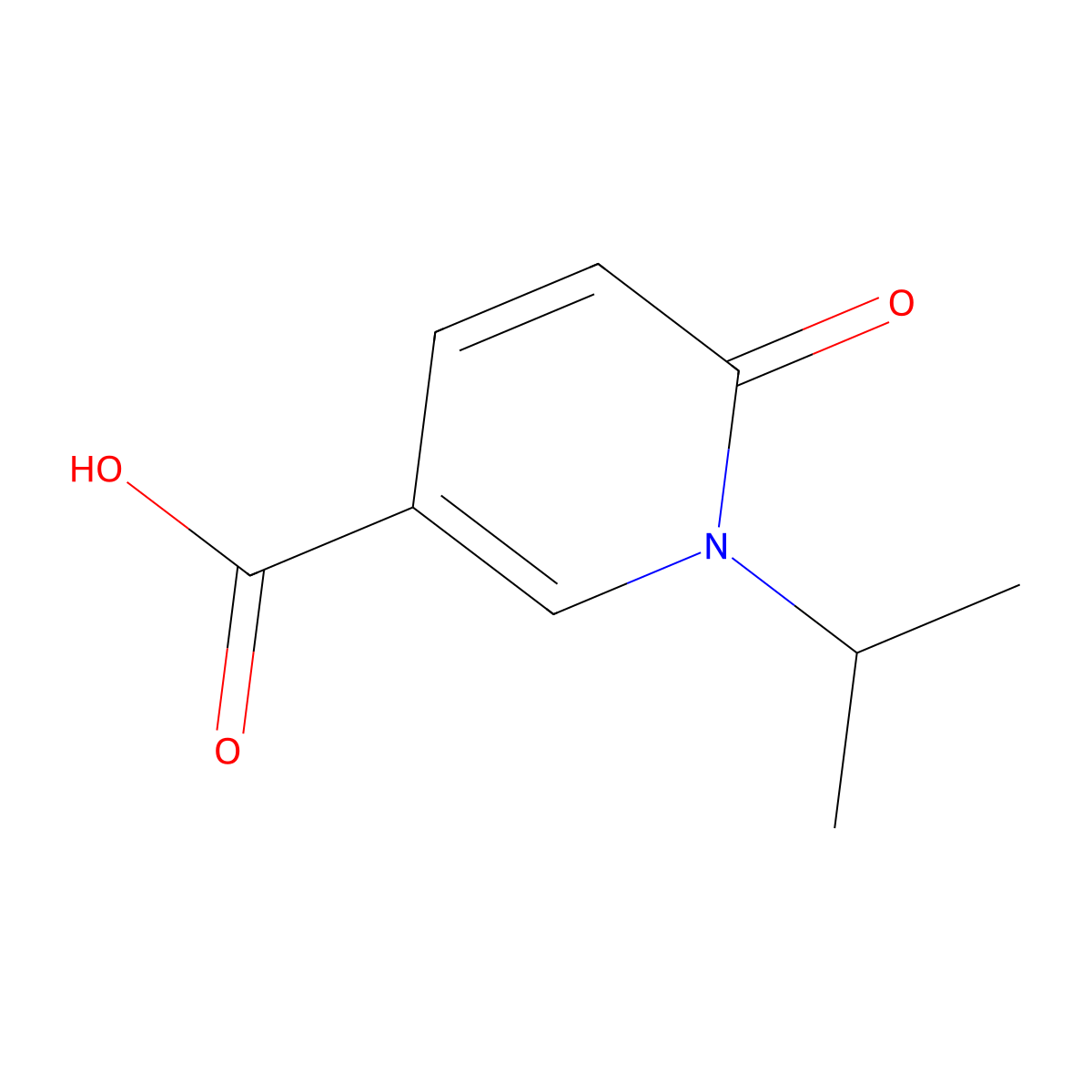 6-Oxo-1-(propan-2-yl)-1,6-dihydropyridine-3-carboxylic acid molecular structure, CAS 677762-07-1