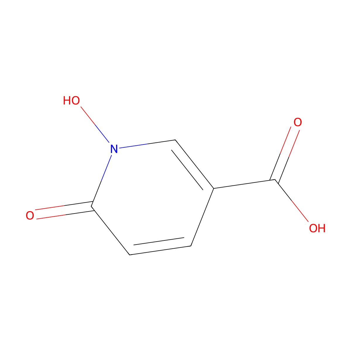 1-Hydroxy-6-oxo-1,6-dihydropyridine-3-carboxylic acid molecular structure, CAS 677763-18-7