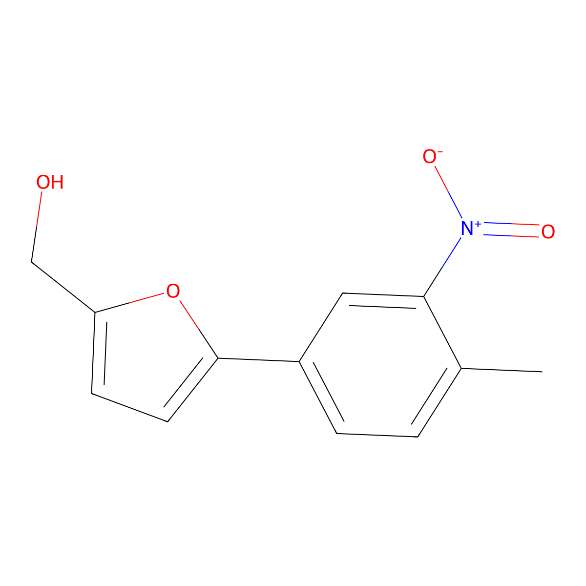 (5-(4-Methyl-3-nitrophenyl)furan-2-yl)methanol molecular structure, CAS 677765-65-0