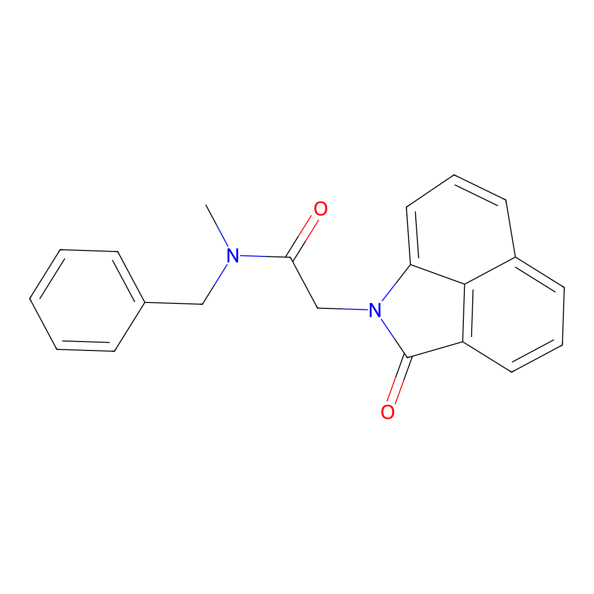 N-benzyl-N-methyl-2-(2-oxobenzo[cd]indol-1(2H)-yl)acetamide molecular structure, CAS 677768-59-1
