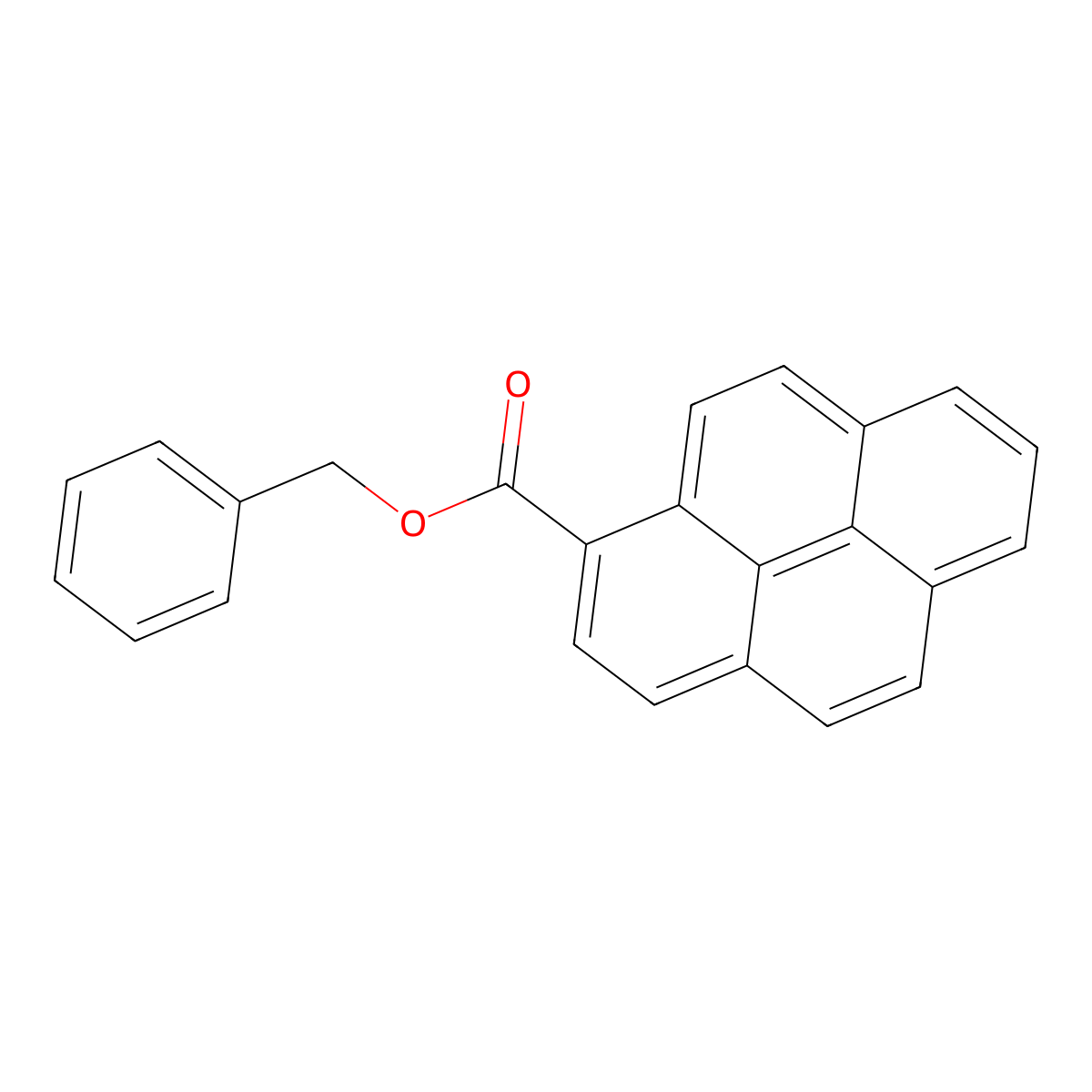 Benzyl pyrene-1-carboxylate molecular structure, CAS 67777-66-6