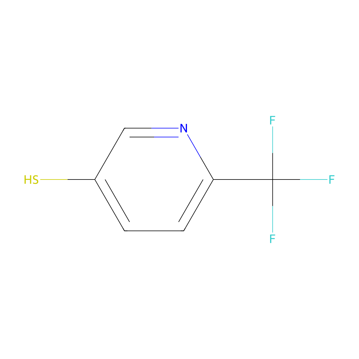 6-(Trifluoromethyl)-3-pyridinethiol molecular structure, CAS 677772-36-0