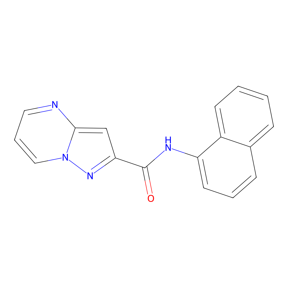 N-(naphthalen-1-yl)pyrazolo[1,5-a]pyrimidine-2-carboxamide molecular structure, CAS 677779-47-4
