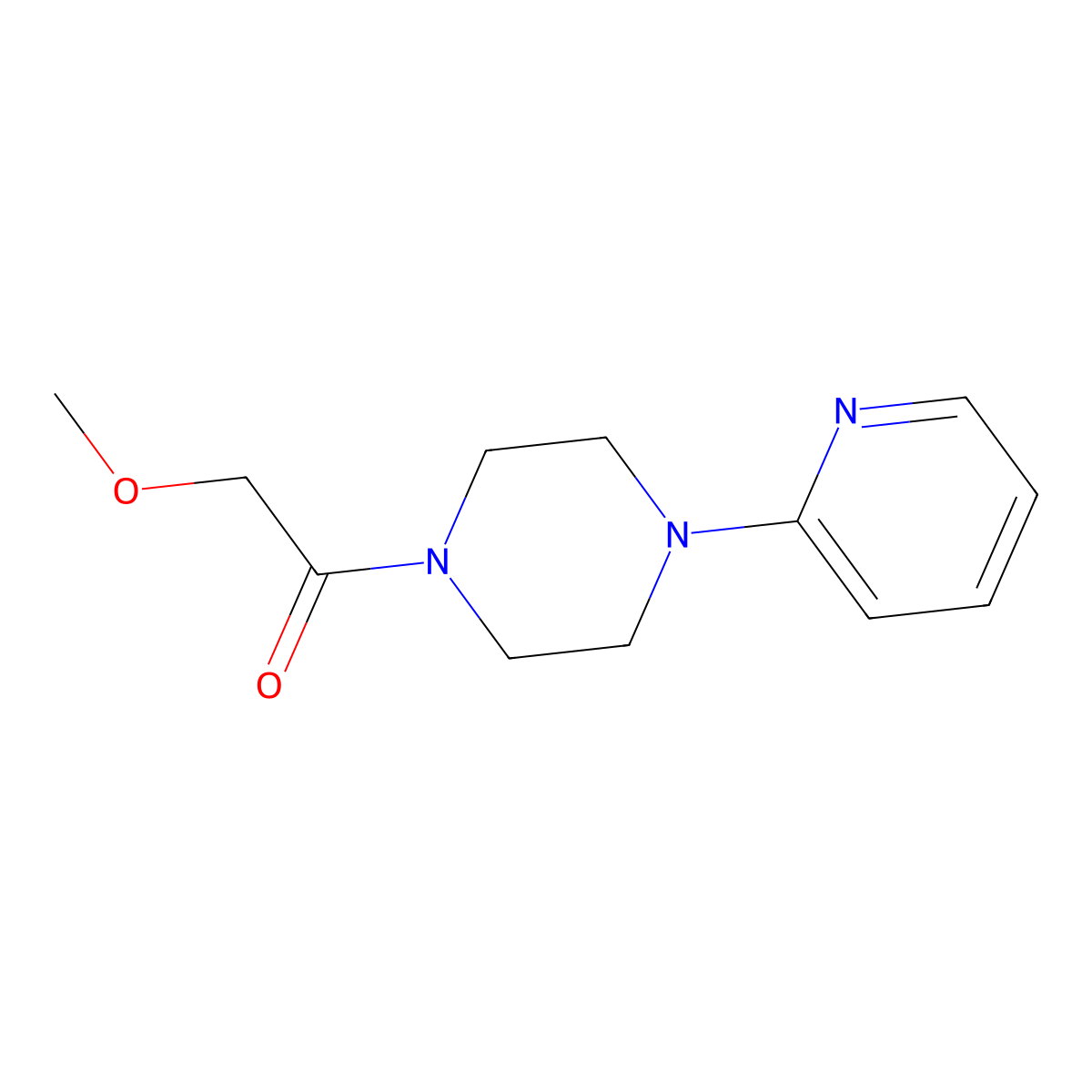 2-Methoxy-1-[4-(pyridin-2-yl)piperazin-1-yl]ethan-1-one molecular structure, CAS 677779-62-3