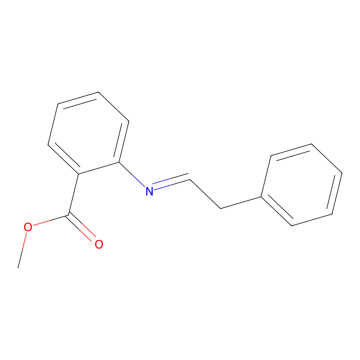 Benzoic acid, 2-((2-phenylethylidene)amino)-, methyl ester molecular structure, CAS 67785-76-6