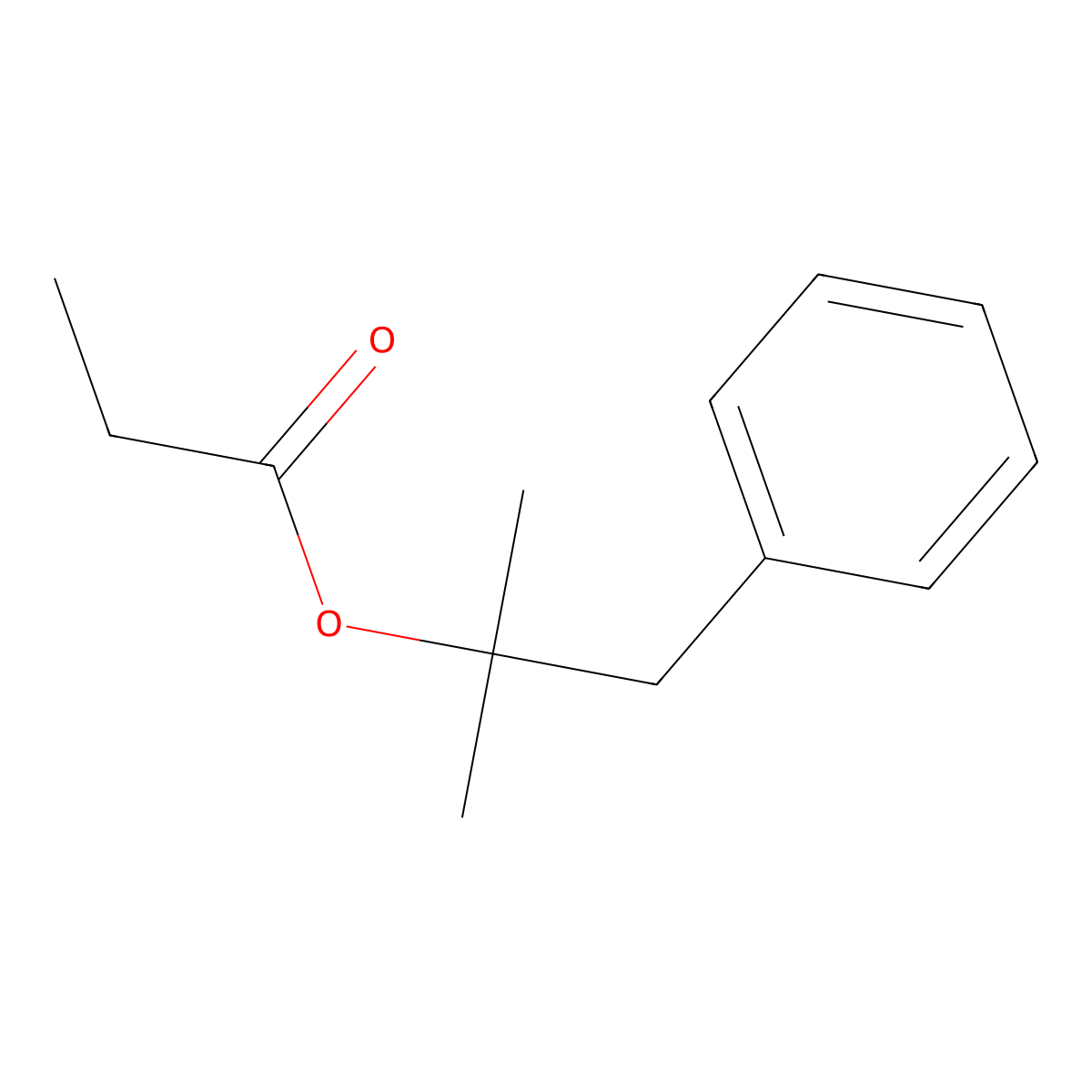 1,1-Dimethyl-2-phenylethyl propionate molecular structure, CAS 67785-77-7