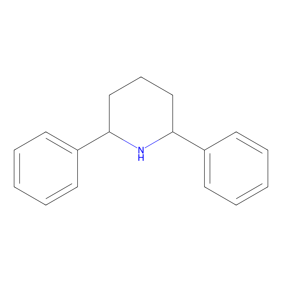 2,6-Diphenylpiperidine molecular structure, CAS 67787-56-8