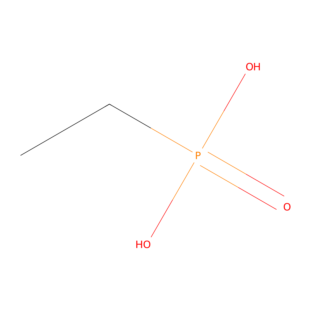Ethylphosphonic acid molecular structure, CAS 6779-09-5