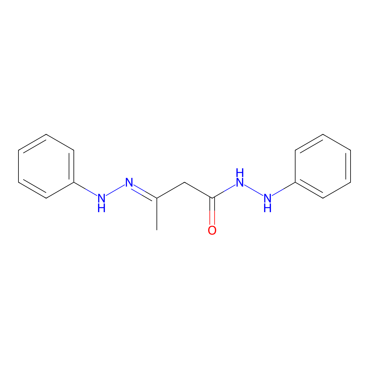N'-Phenyl-3-(2-phenylhydrazono)butanehydrazide molecular structure, CAS 67790-05-0