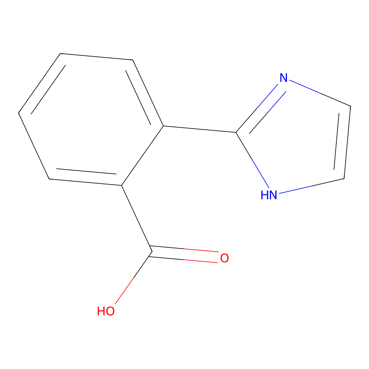 2-(1H-Imidazol-2-yl)benzoic acid molecular structure, CAS 67792-82-9