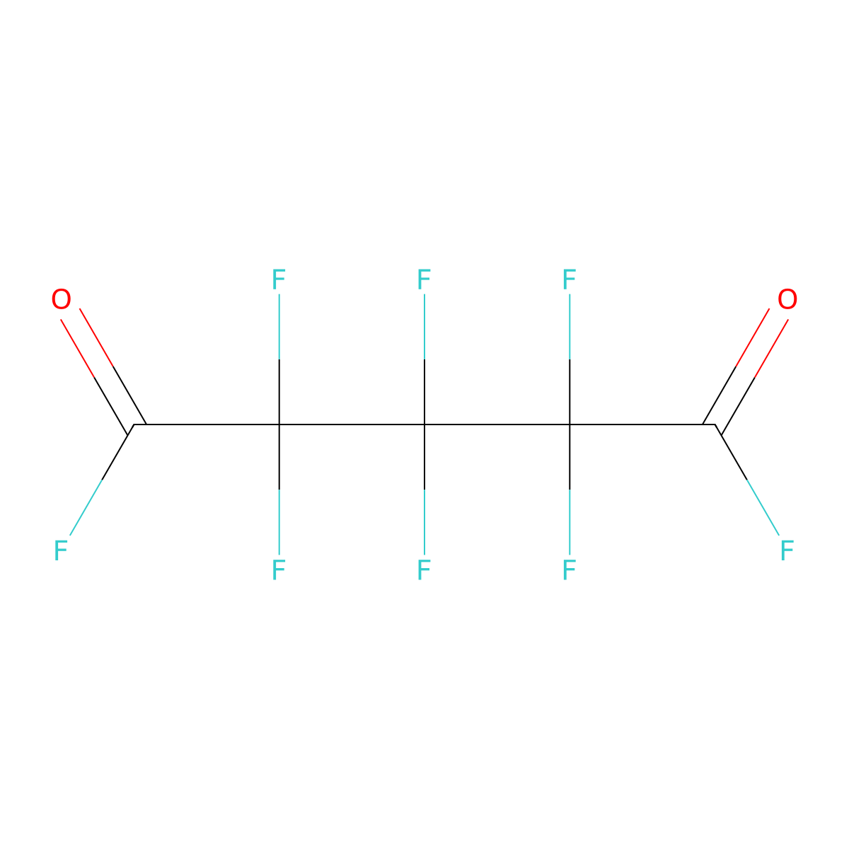 Hexafluoroglutaryl difluoride molecular structure, CAS 678-78-4