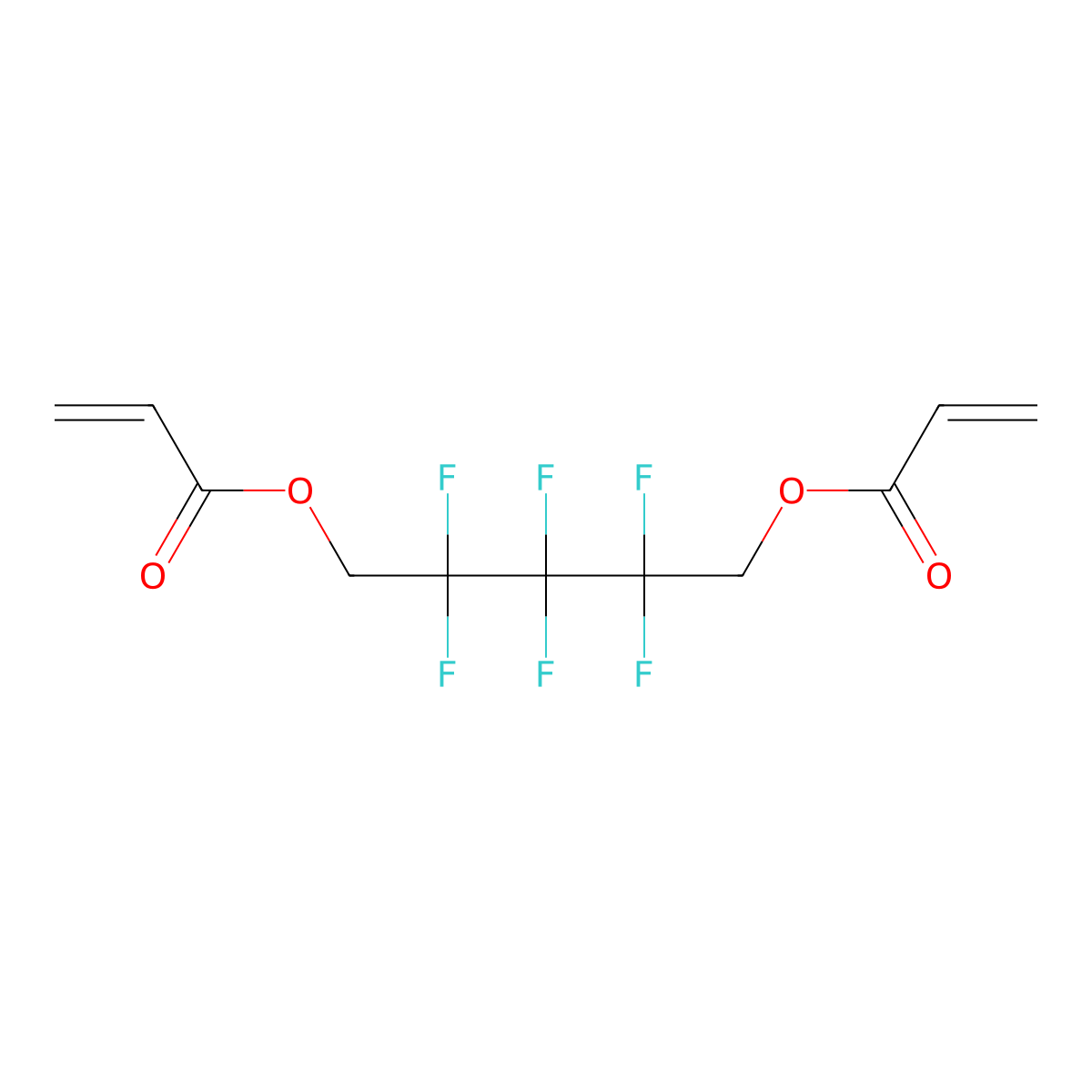 2,2,3,3,4,4-Hexafluoropent-1,5-diyl diacrylate molecular structure, CAS 678-95-5