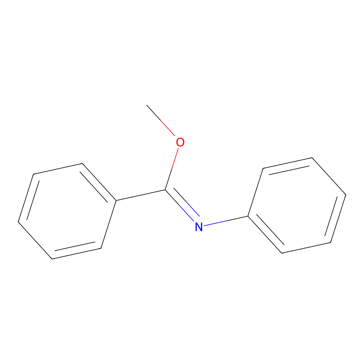Benzenecarboximidic acid, N-phenyl-, methyl ester molecular structure, CAS 6780-39-8
