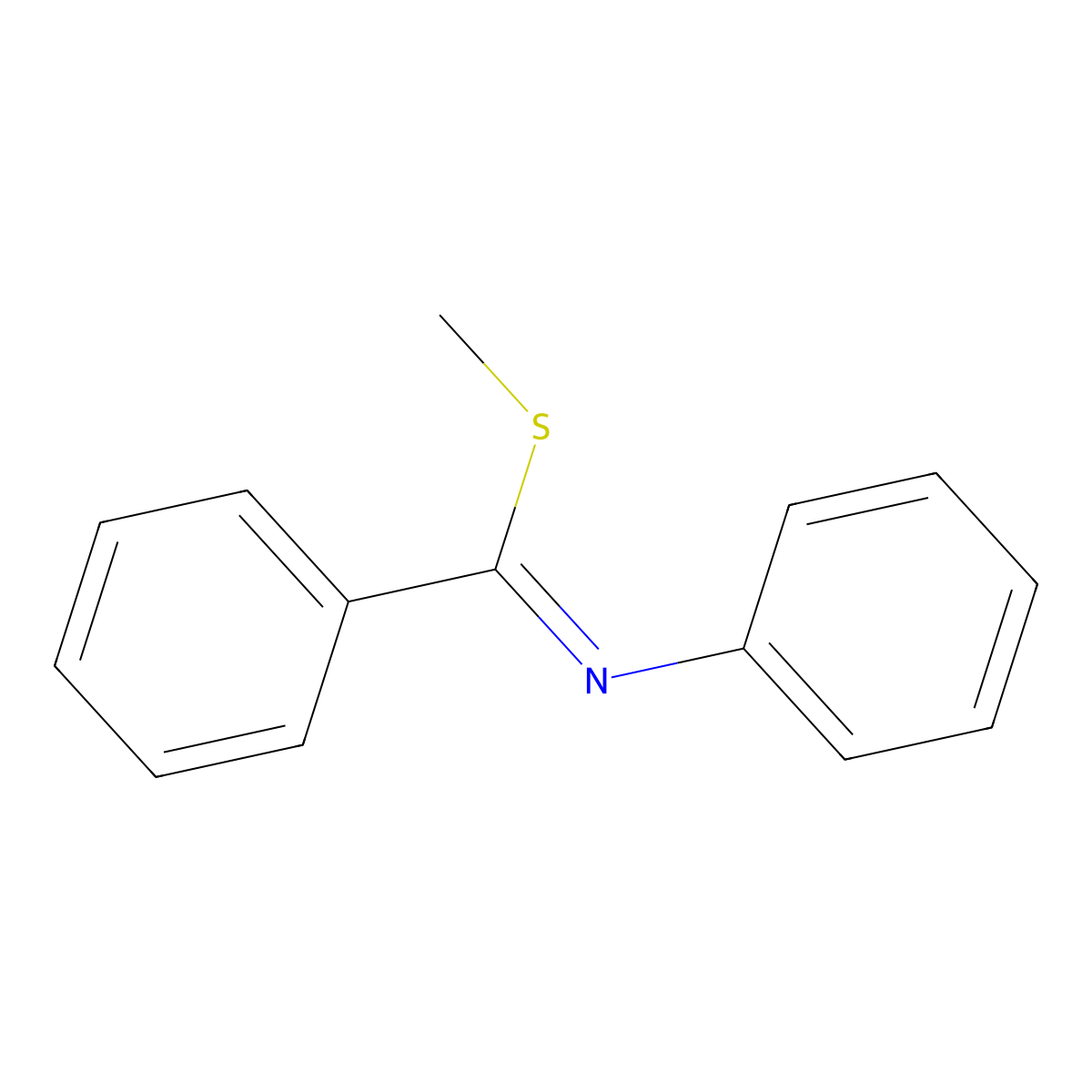 methyl N-phenylbenzenecarboximidothioate molecular structure, CAS 6780-43-4
