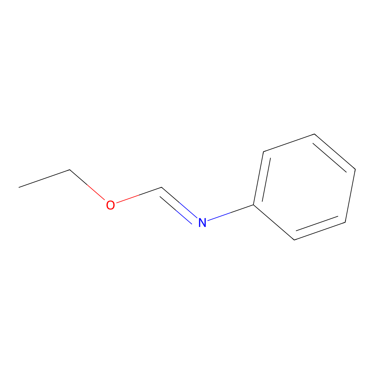Methanimidic acid, N-phenyl-, ethyl ester molecular structure, CAS 6780-49-0