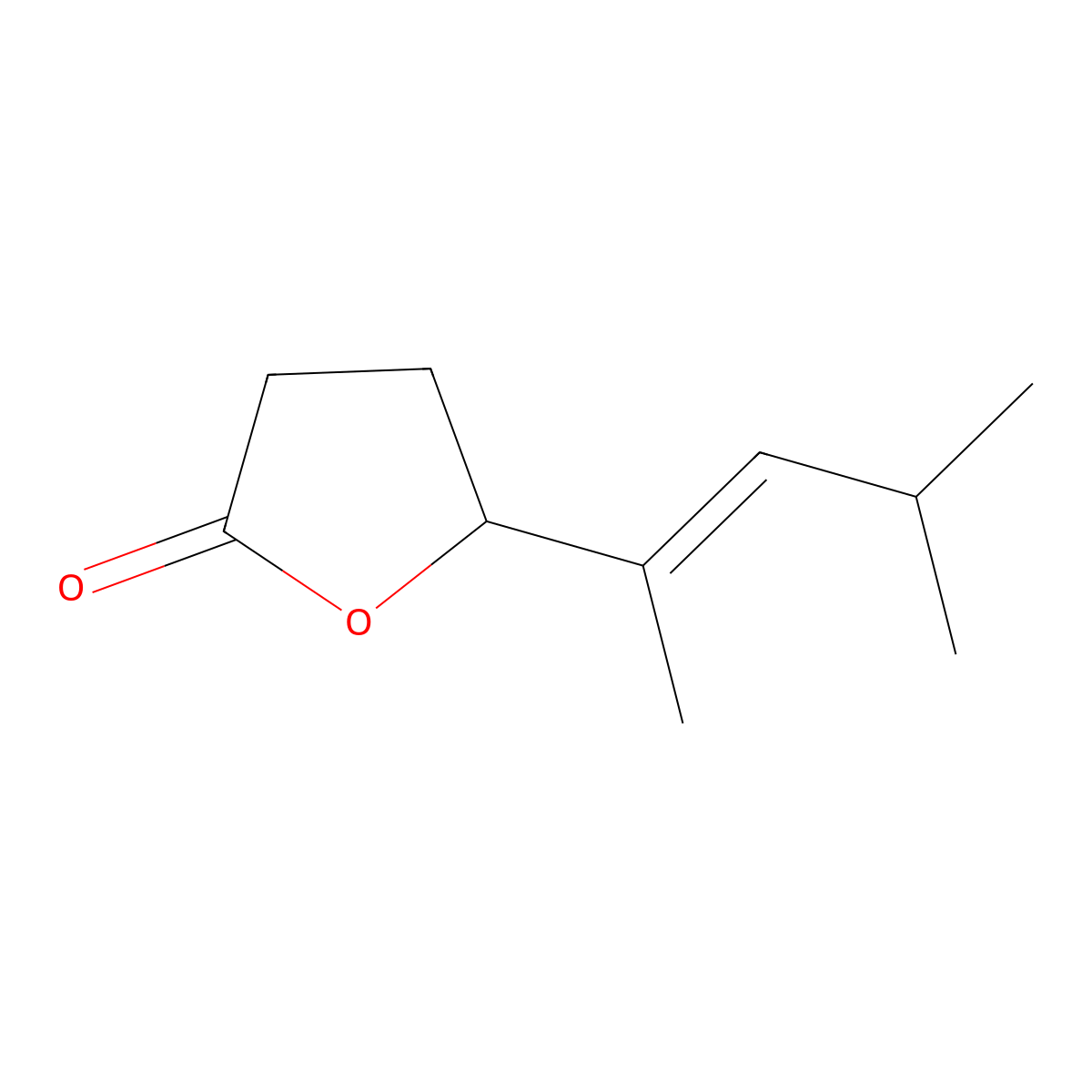 2(3H)-Furanone, 5-(1,3-dimethyl-1-buten-1-yl)dihydro- molecular structure, CAS 67800-85-5