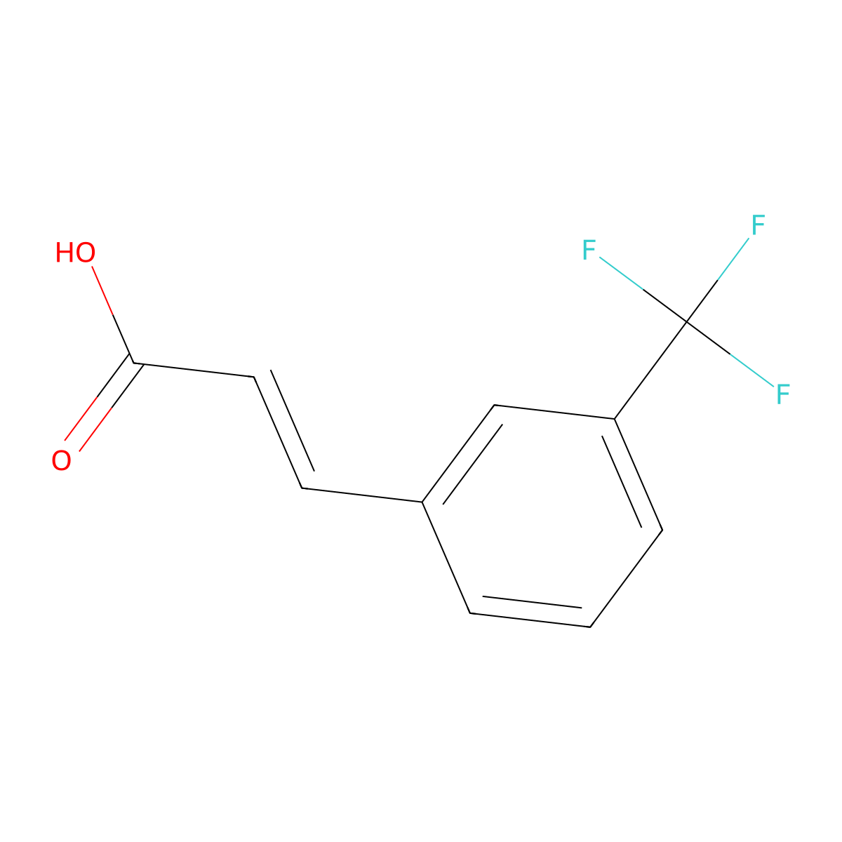 m-(Trifluoromethyl)cinnamic acid molecular structure, CAS 67801-07-4