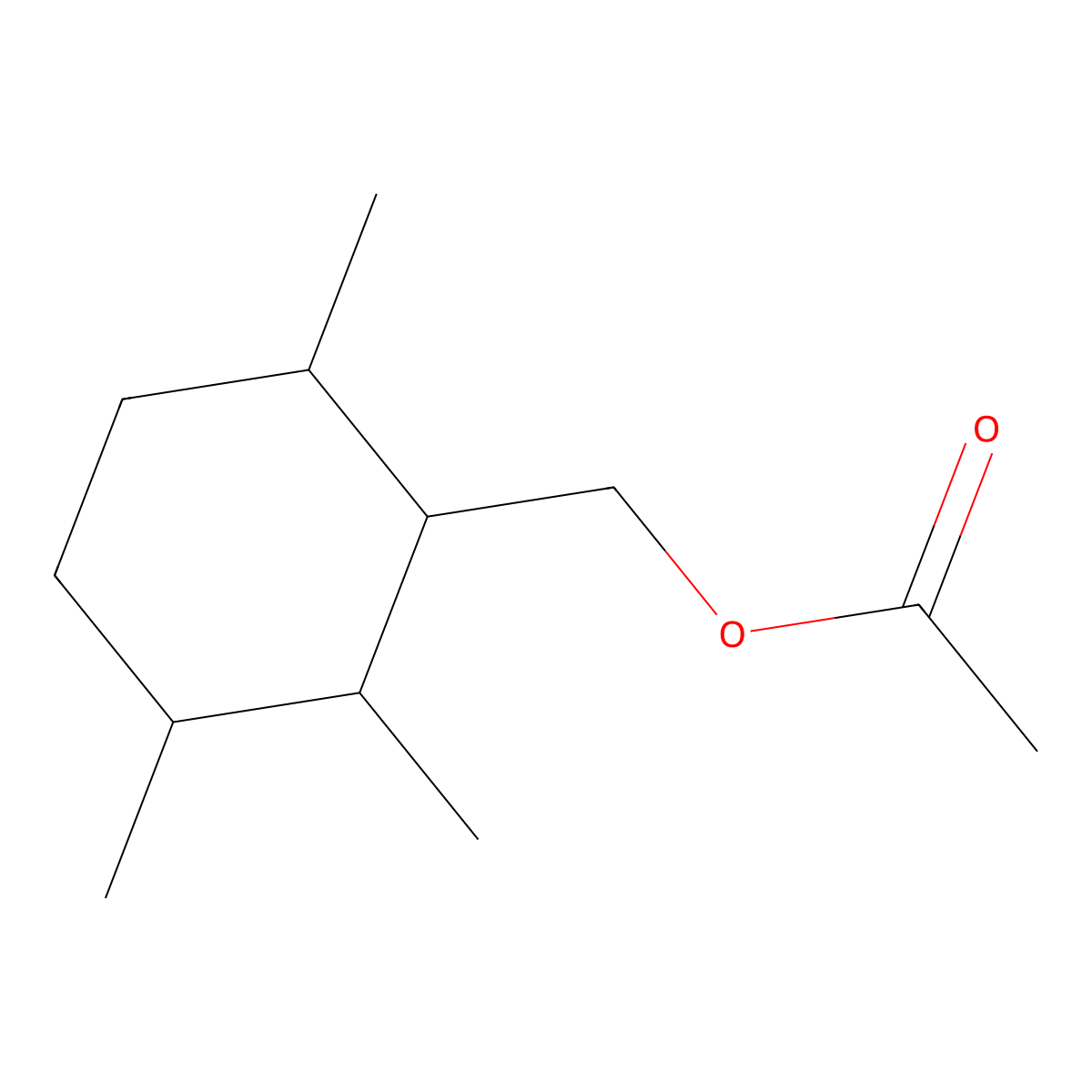 Cyclohexanemethanol, 2,3,6-trimethyl-, 1-acetate molecular structure, CAS 67801-27-8