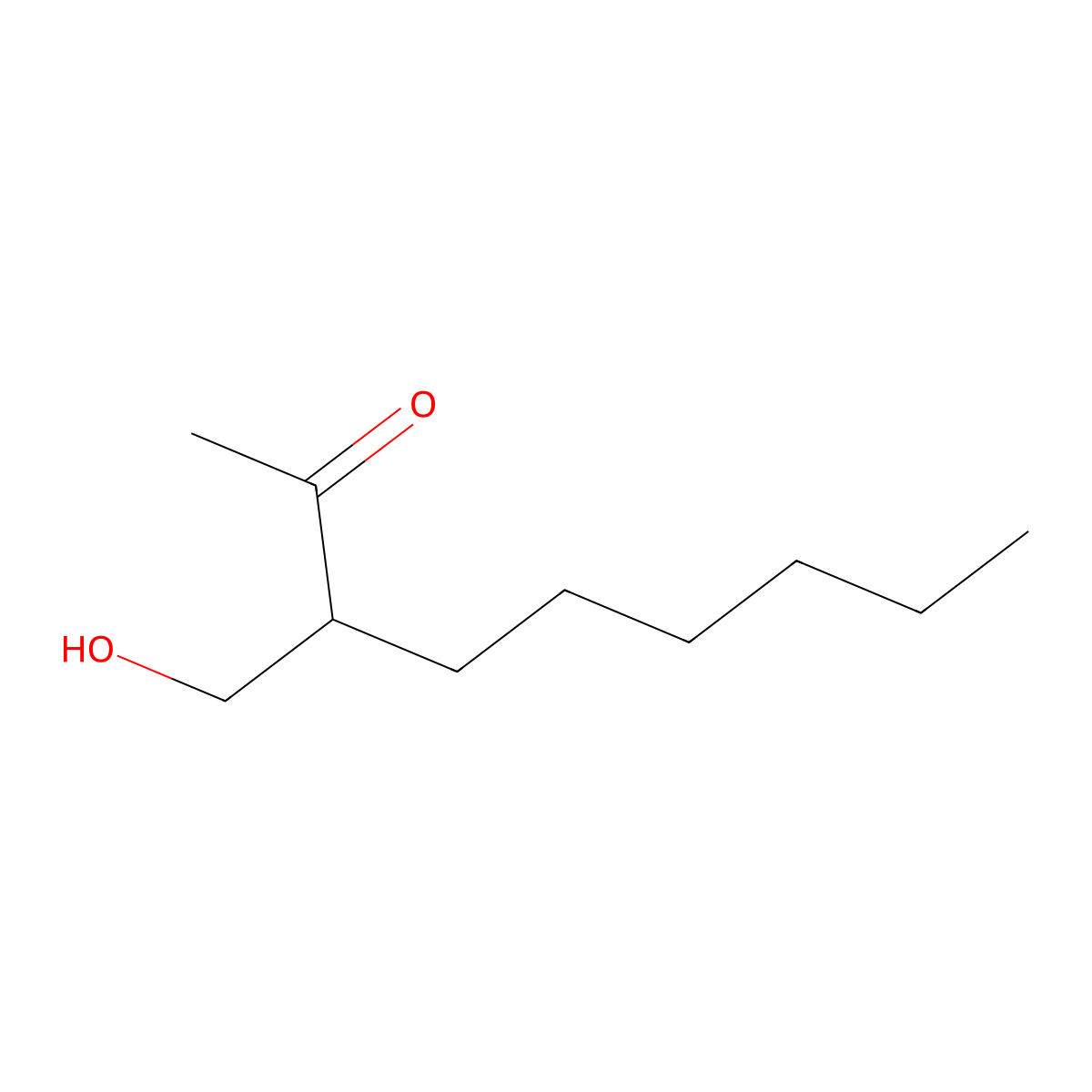 2-Nonanone, 3-(hydroxymethyl)- molecular structure, CAS 67801-33-6