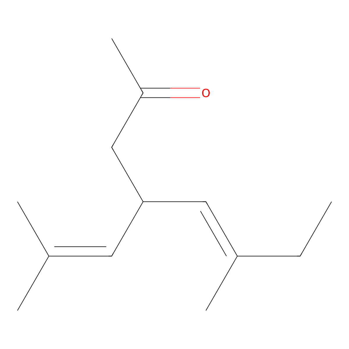 6-Methyl-4-(2-methyl-1-propenyl)oct-5-en-2-one molecular structure, CAS 67801-40-5