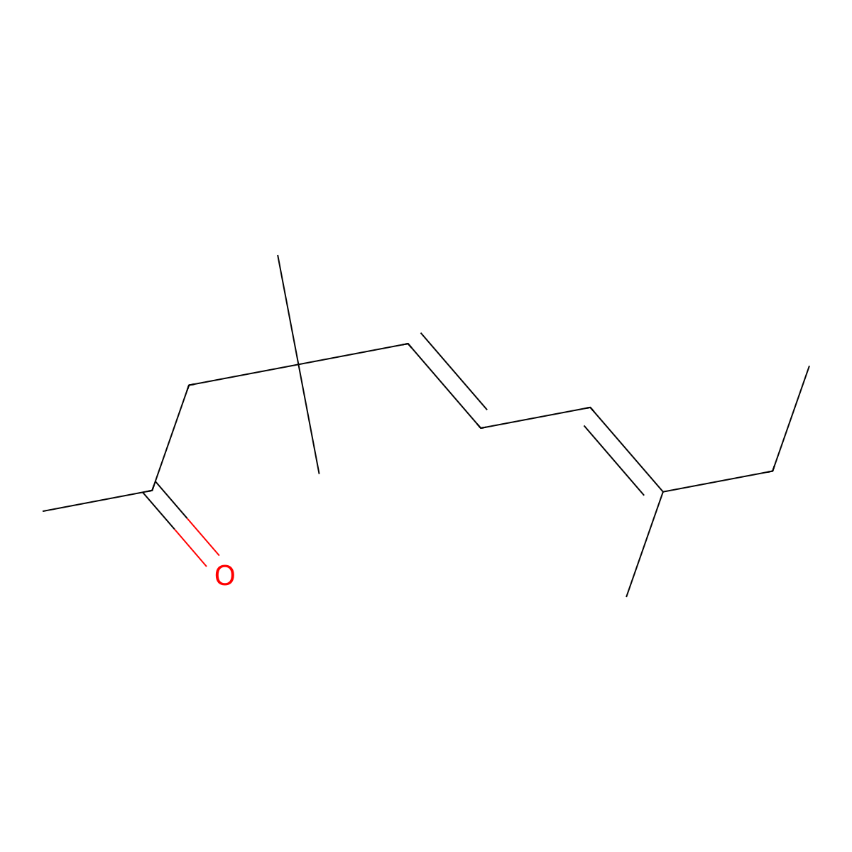 4,4,8-Trimethyl-5,7-decadien-2-one molecular structure, CAS 67801-41-6