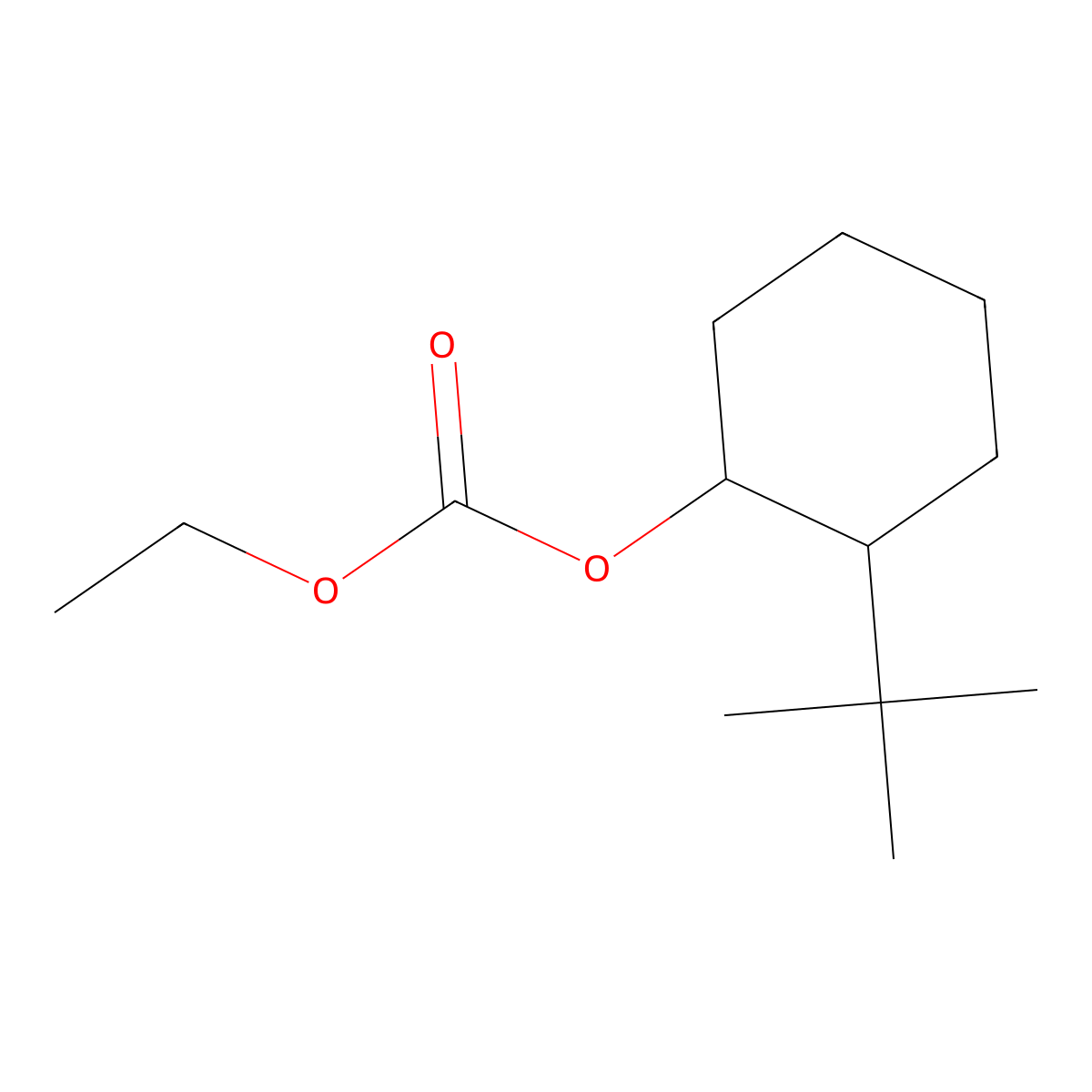 Carbonic acid, 2-(1,1-dimethylethyl)cyclohexyl ethyl ester molecular structure, CAS 67801-64-3