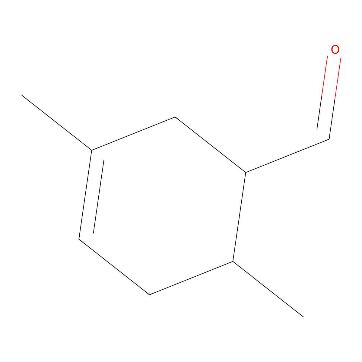 3,6-Dimethyl-3-cyclohexene carboxaldehyde molecular structure, CAS 67801-65-4