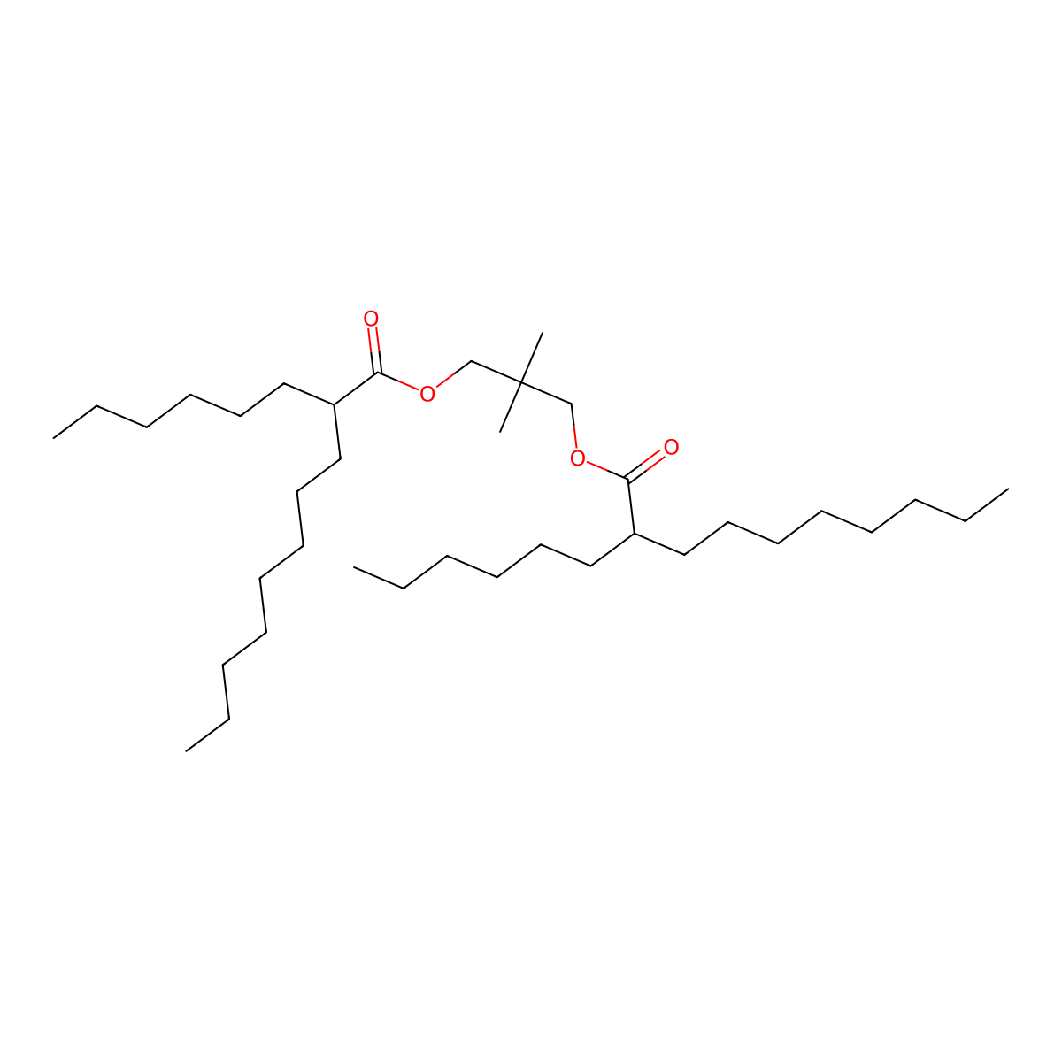 Decanoic acid, 2-hexyl-, 1,1'-(2,2-dimethyl-1,3-propanediyl) ester molecular structure, CAS 67801-67-6