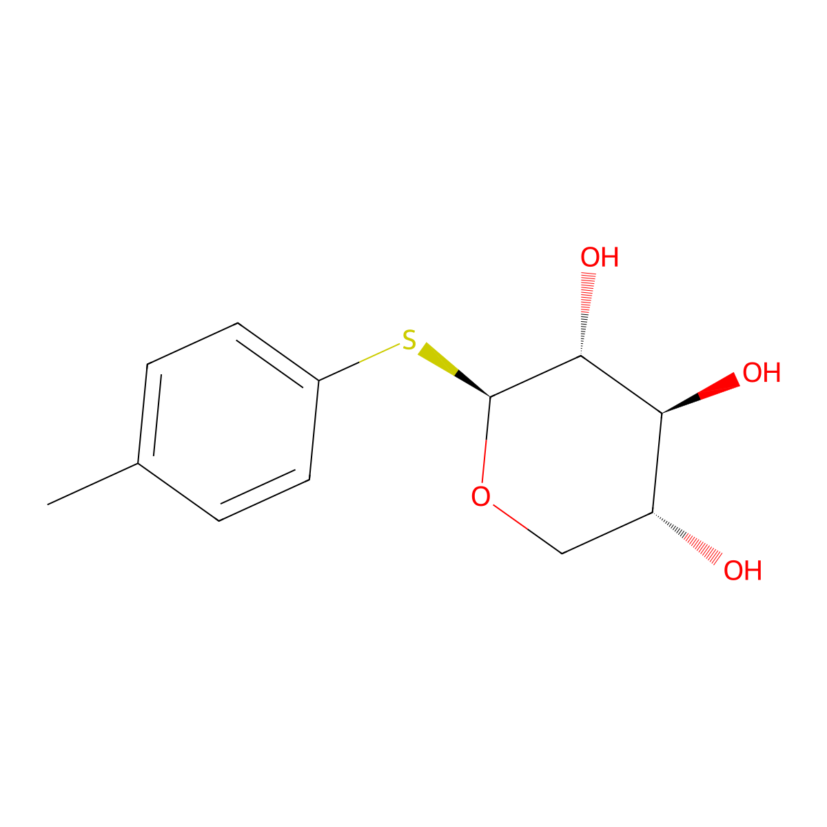 4-Methylphenyl 1-thio-beta-D-xylopyranoside molecular structure, CAS 67803-94-5