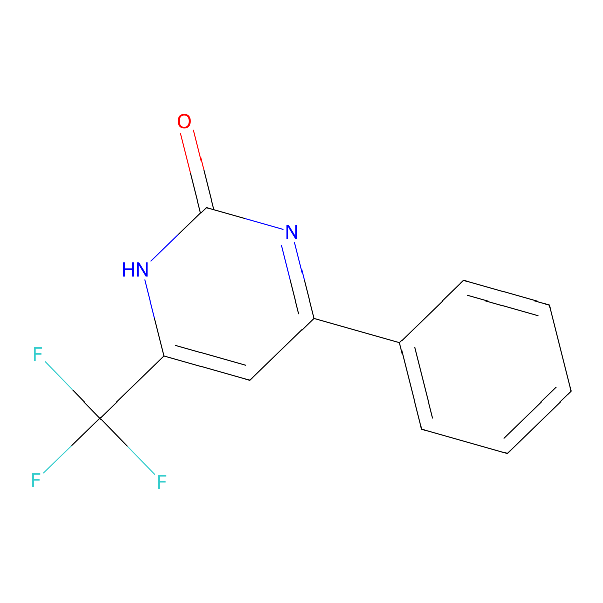 4-Phenyl-6-(trifluoromethyl)pyrimidin-2-ol molecular structure, CAS 67804-93-7