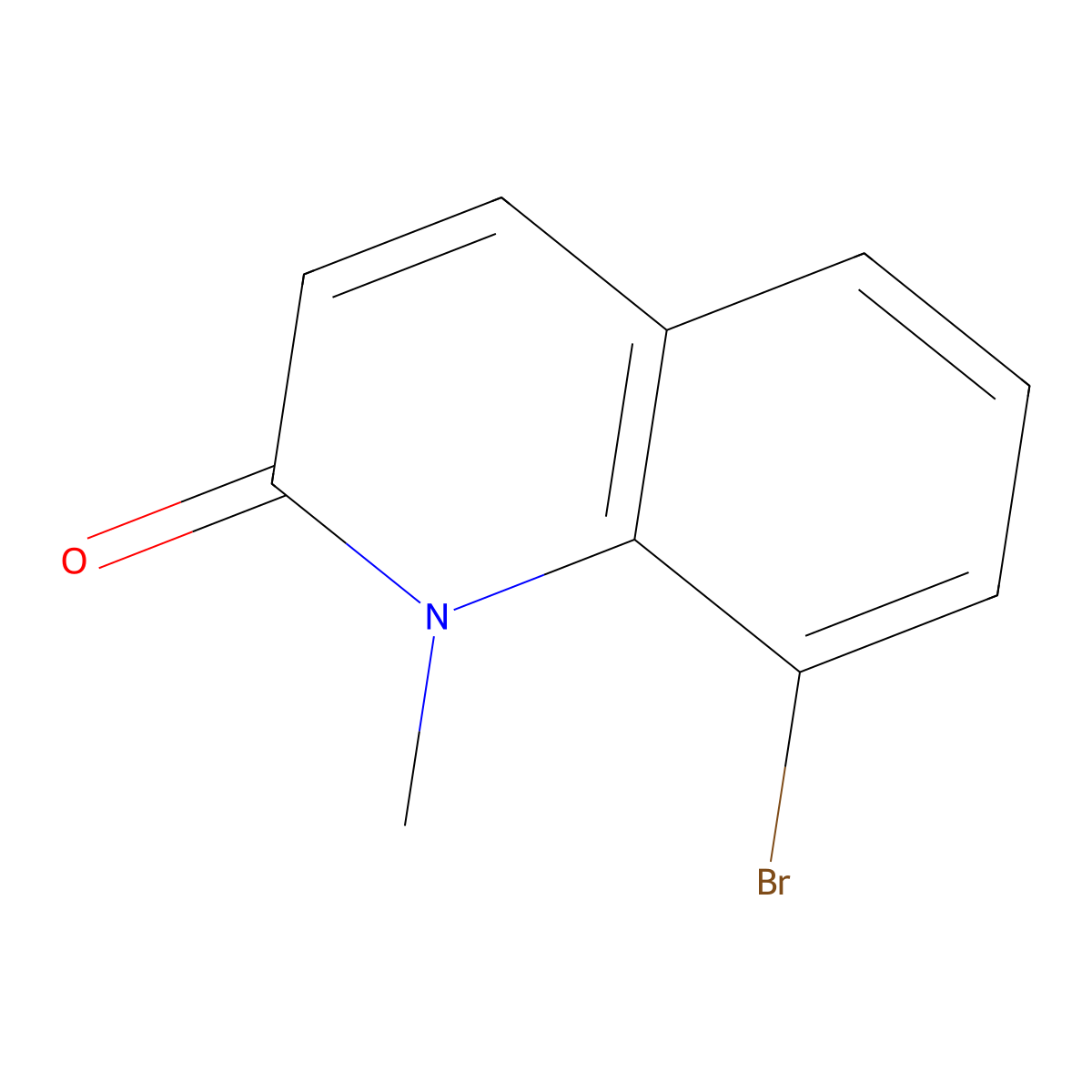 8-Bromo-1-methyl-1H-quinolin-2-one molecular structure, CAS 67805-53-2