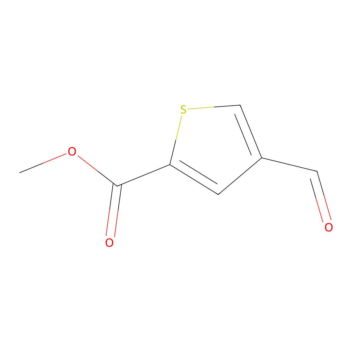 Methyl 4-formylthiophene-2-carboxylate molecular structure, CAS 67808-68-8