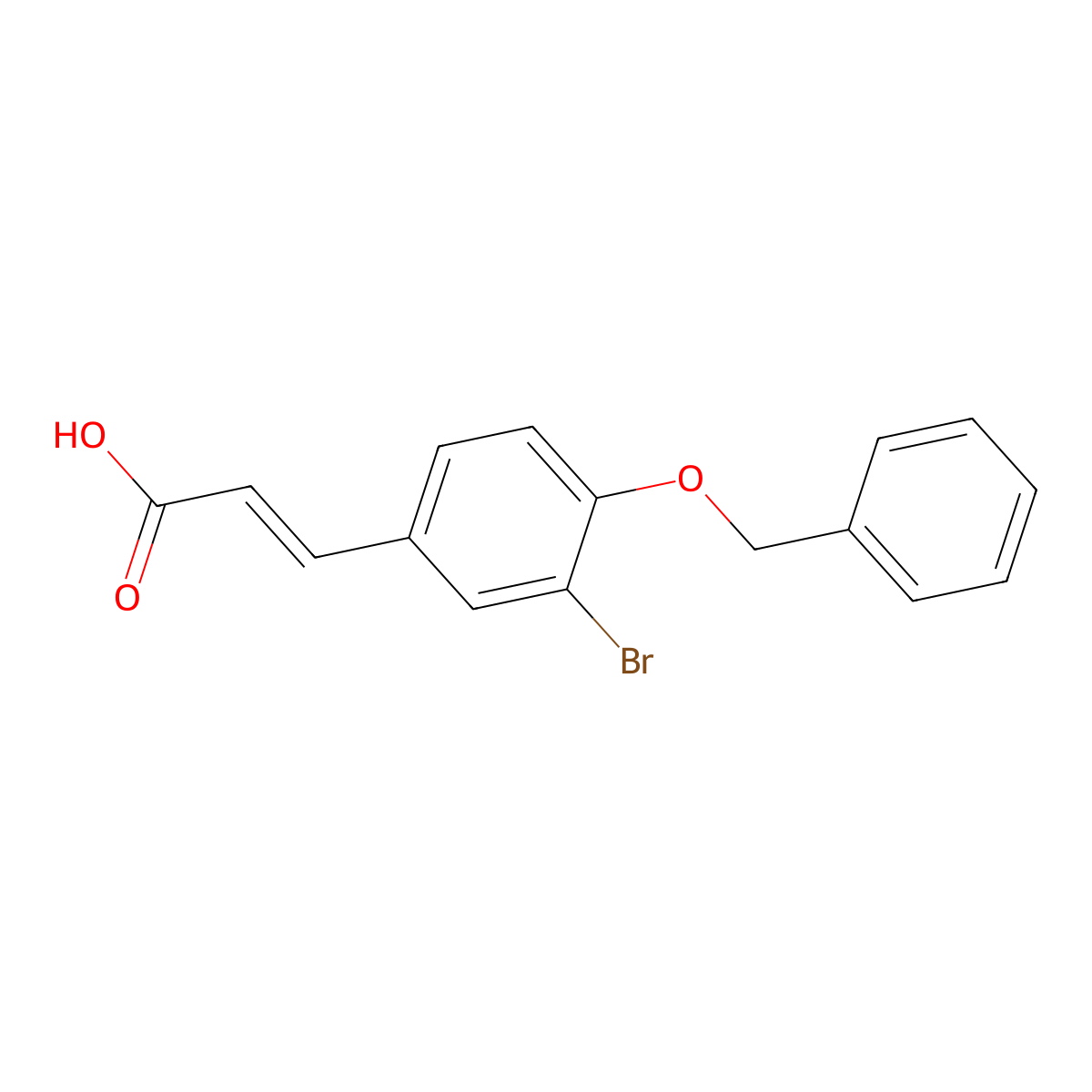 3-[4-(Benzyloxy)-3-bromophenyl]acrylic acid molecular structure, CAS 67808-76-8