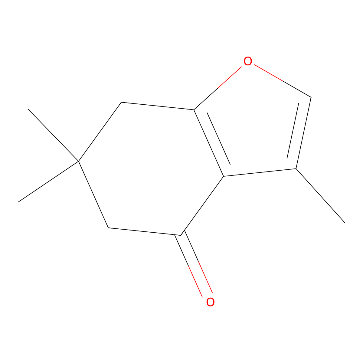 3,6,6-Trimethyl-6,7-dihydrobenzofuran-4(5H)-one molecular structure, CAS 67808-95-1
