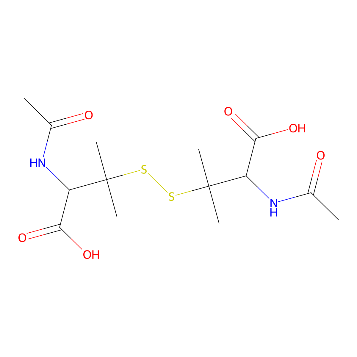 3,3'-dithiobis[N-acetyl-Valine molecular structure, CAS 67809-84-1