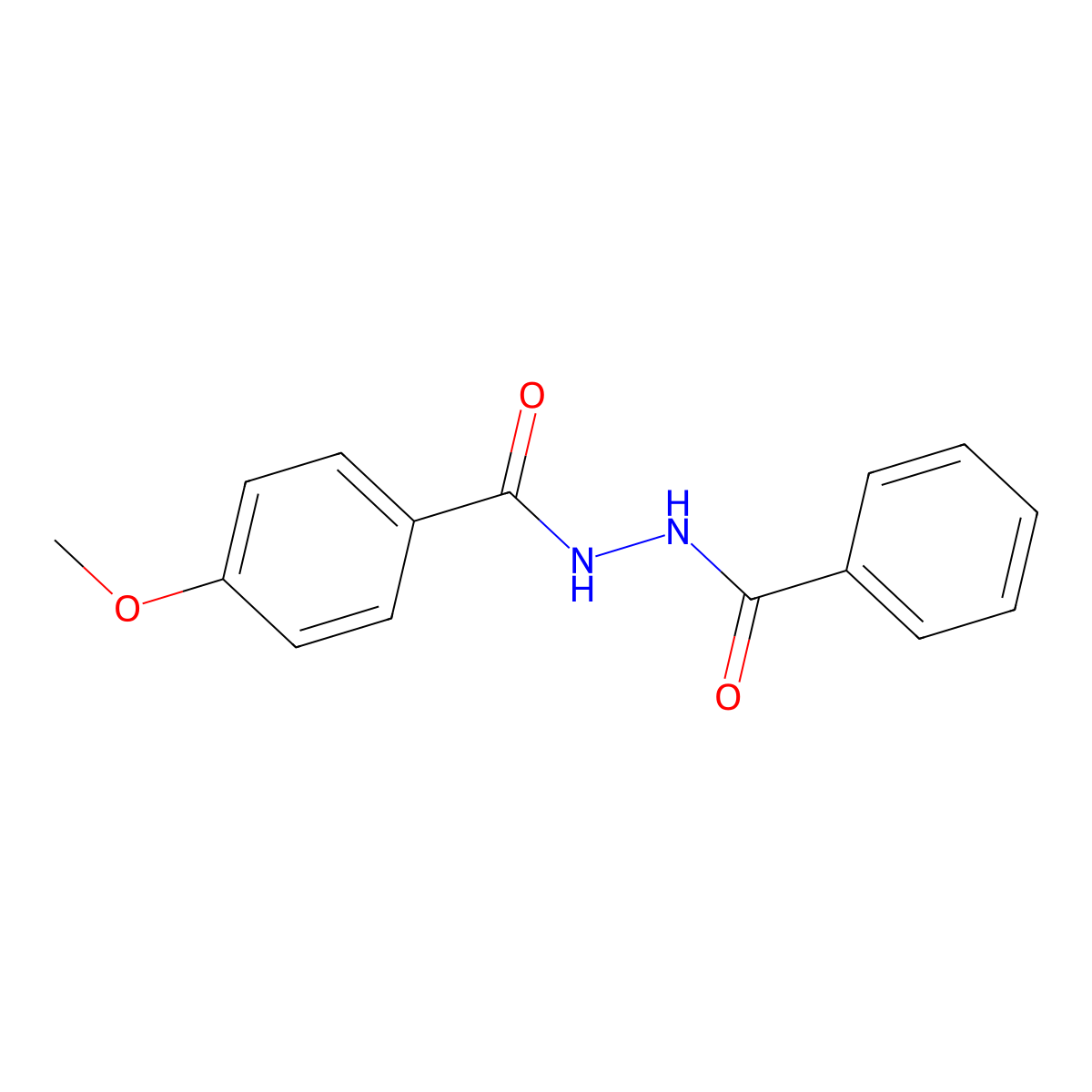 n'-Benzoyl-4-methoxybenzohydrazide molecular structure, CAS 6781-59-5