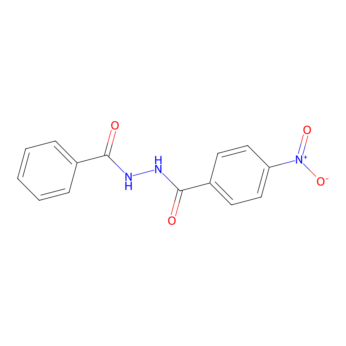 N'-benzoyl-4-nitrobenzohydrazide molecular structure, CAS 6781-65-3
