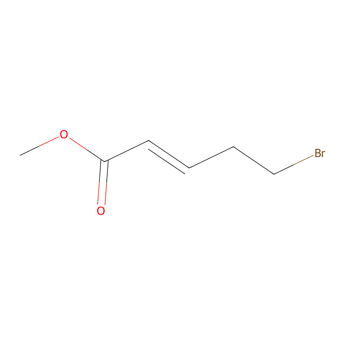 Methyl (2E)-5-bromopent-2-enoate molecular structure, CAS 67810-57-5
