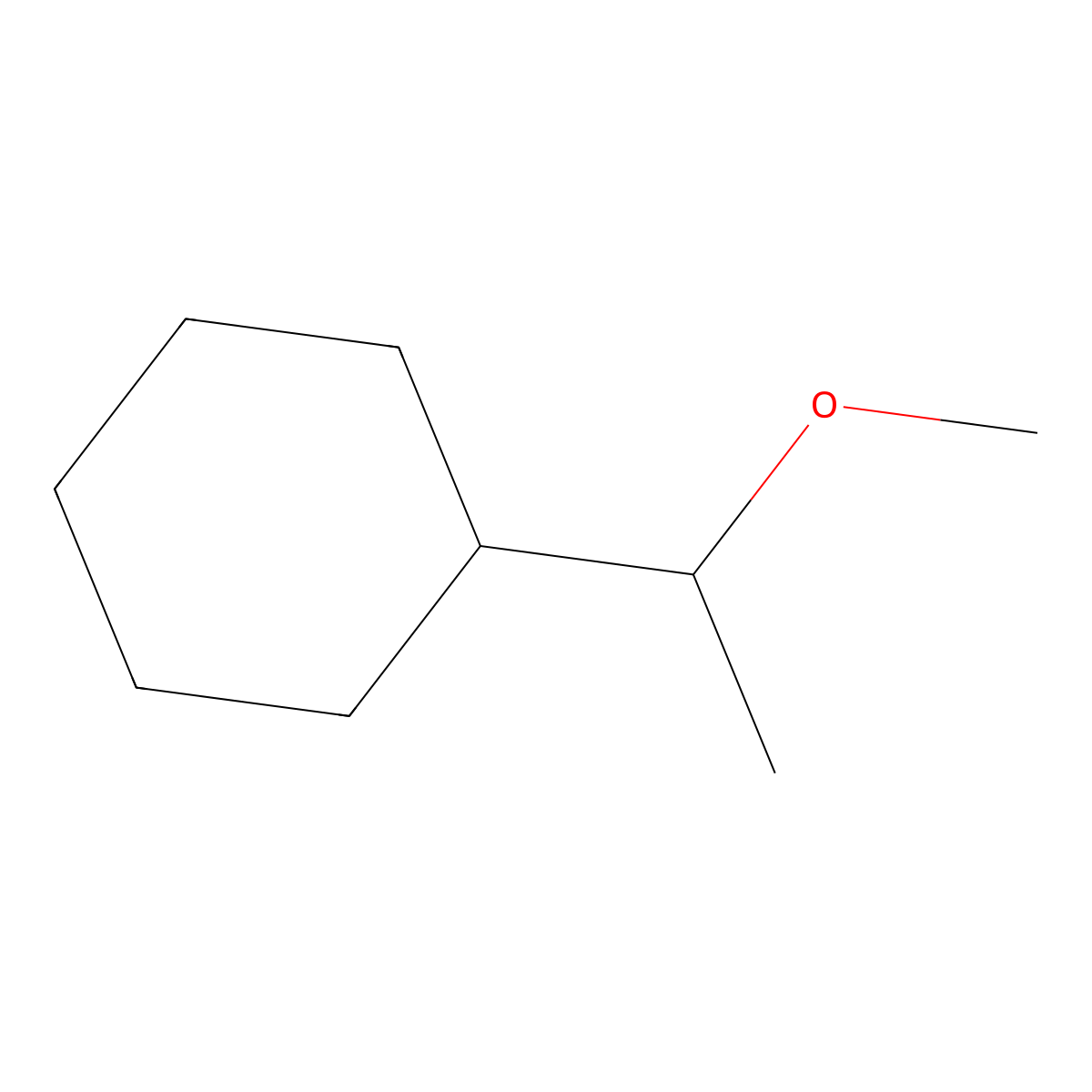 Cyclohexane, (1-methoxyethyl)- molecular structure, CAS 67810-86-0