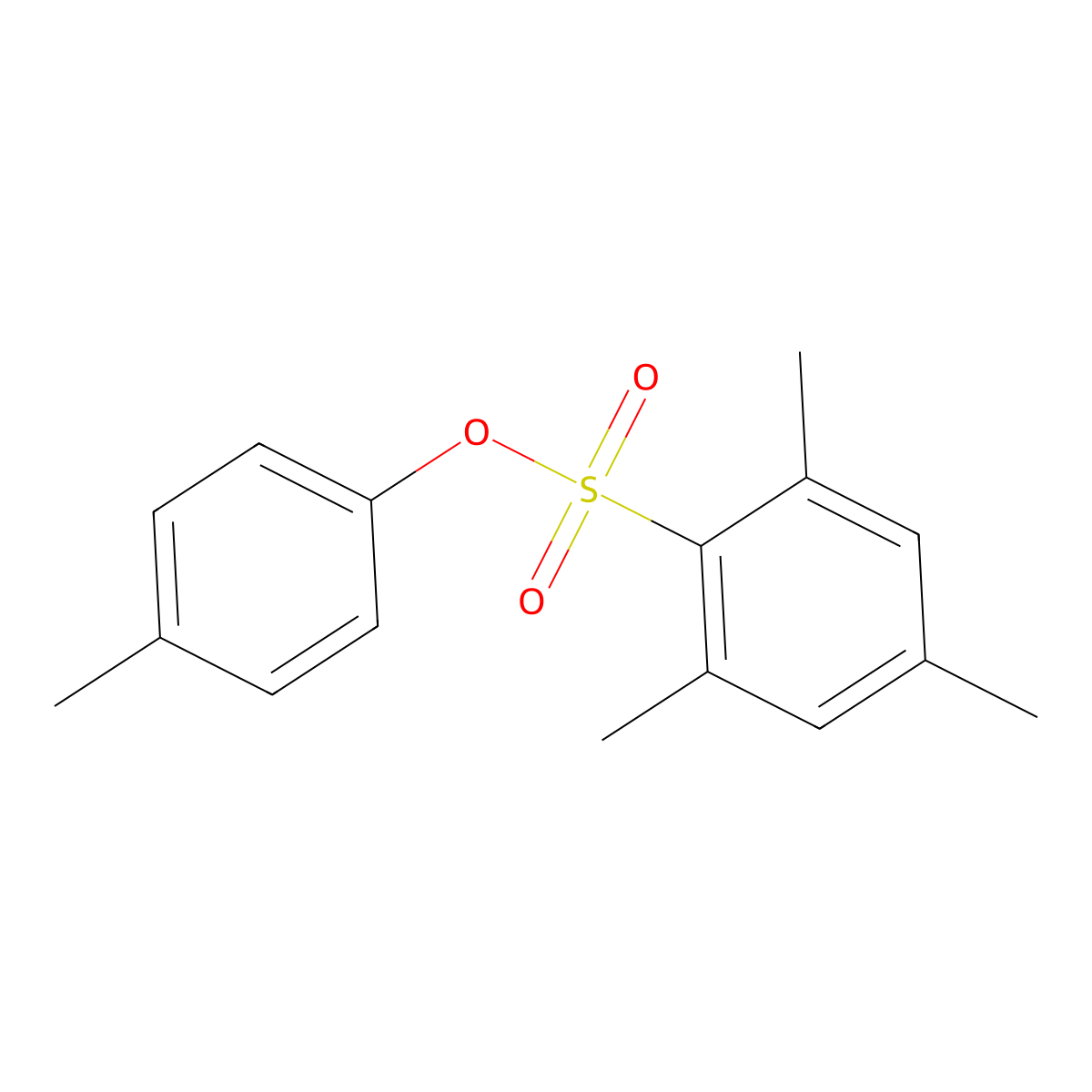 (4-Methylphenyl)mesitylene sulfonate molecular structure, CAS 67811-06-7