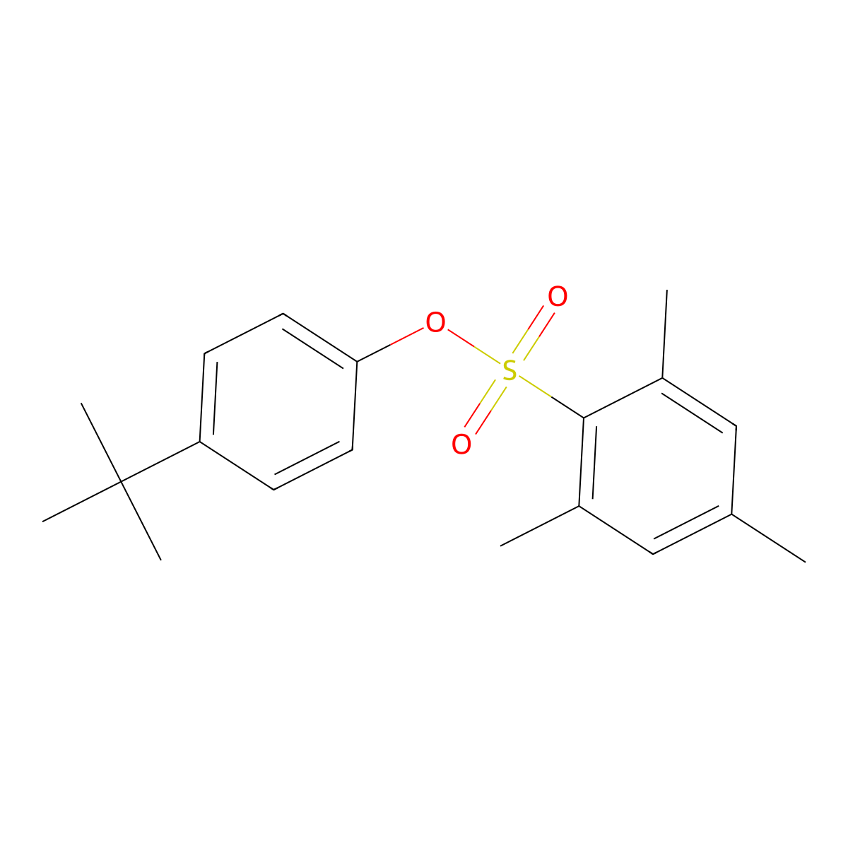 4-Tert-butylphenyl 2,4,6-trimethylbenzene-1-sulfonate molecular structure, CAS 67811-07-8
